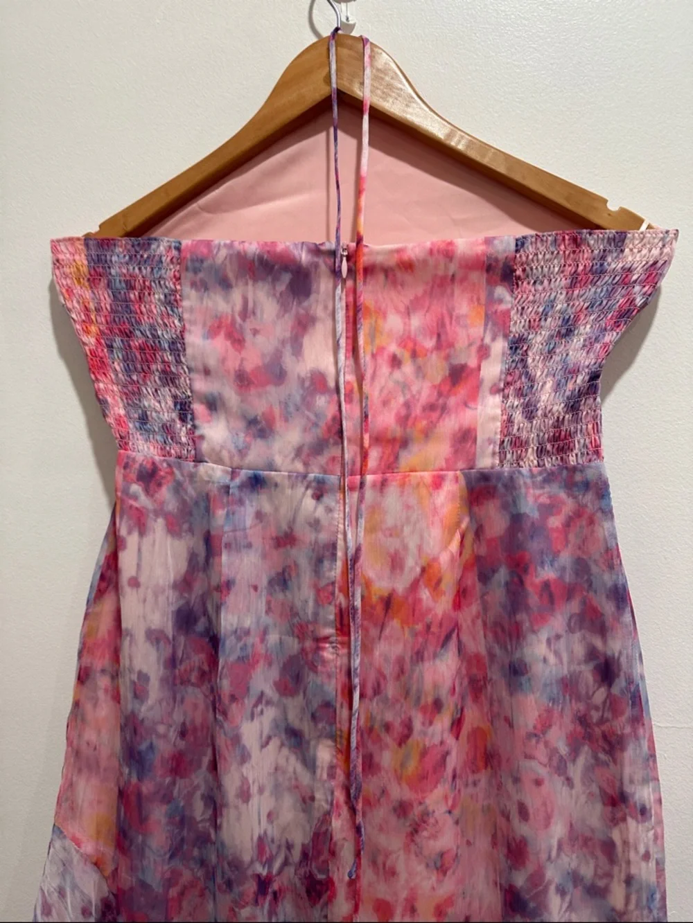 REVOLVE x Amanda Uprichard Carlina Dress in Cotton Candy floral strapless - Picture 7 of 10